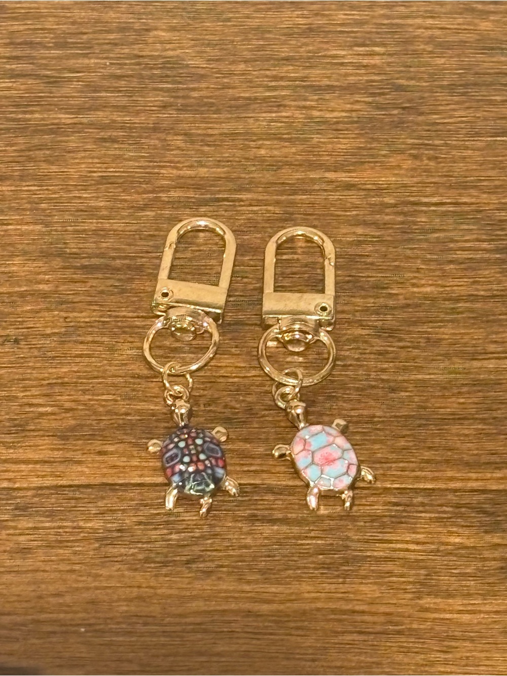2 Turtle Zipper Pulls/Small Bag Charms